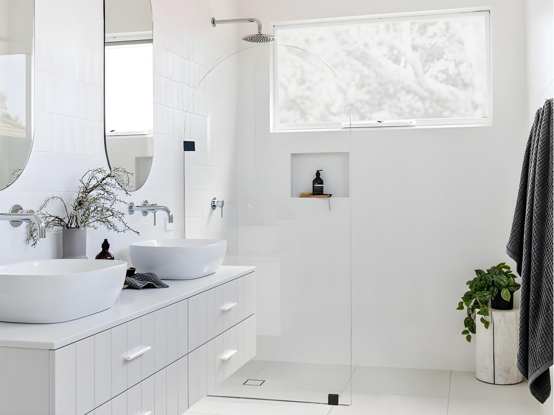 vente unique Paroi de douche à l'italienne arrondie - 90 x 215 cm - AIRLIE