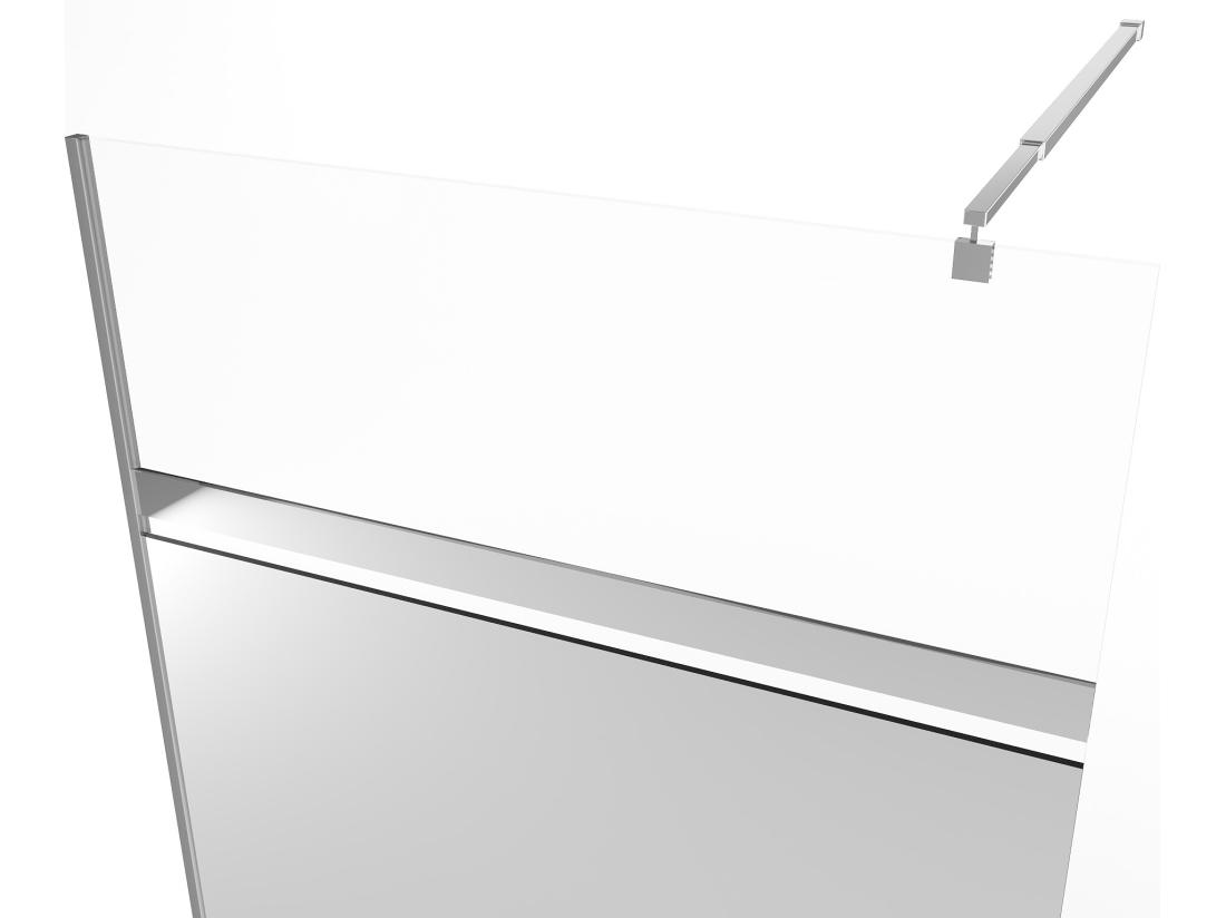 Vente Unique Paroi De Douche à L'italienne Avec Effet Miroir - 120 X 200 Cm - ZENADO