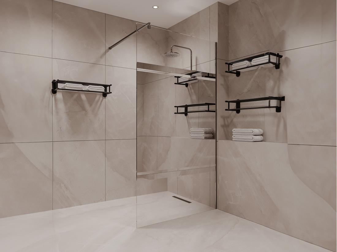 vente unique Paroi de douche à l'italienne avec effet miroir - 120 x 200 cm - ZENADO