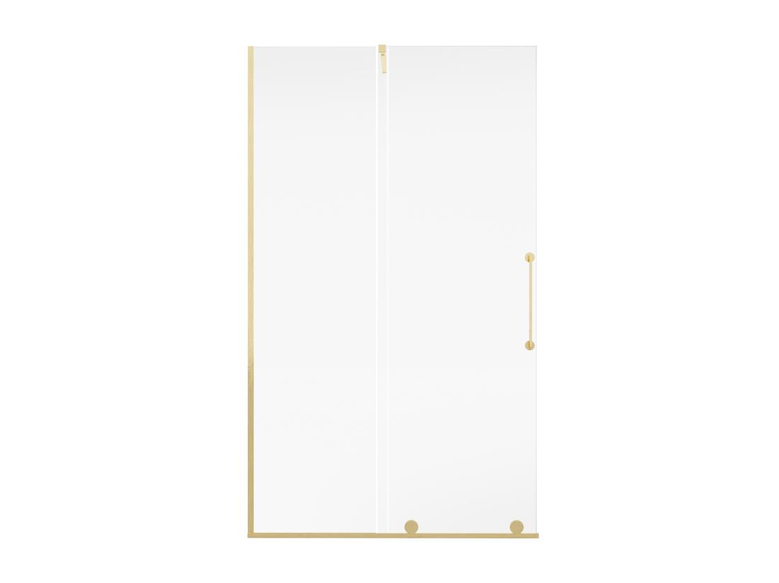 Vente Unique Paroi De Douche à L'italienne Avec Porte Coulissante En Métal Style Industriel - Doré - 120 X 200 Cm - YOREM
