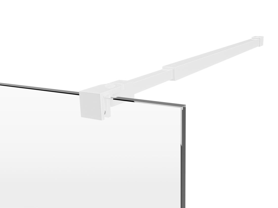 Vente Unique Paroi De Douche à L'italienne - Blanc Mat - Verre 6 Mm - 120x200 Cm - DAREN