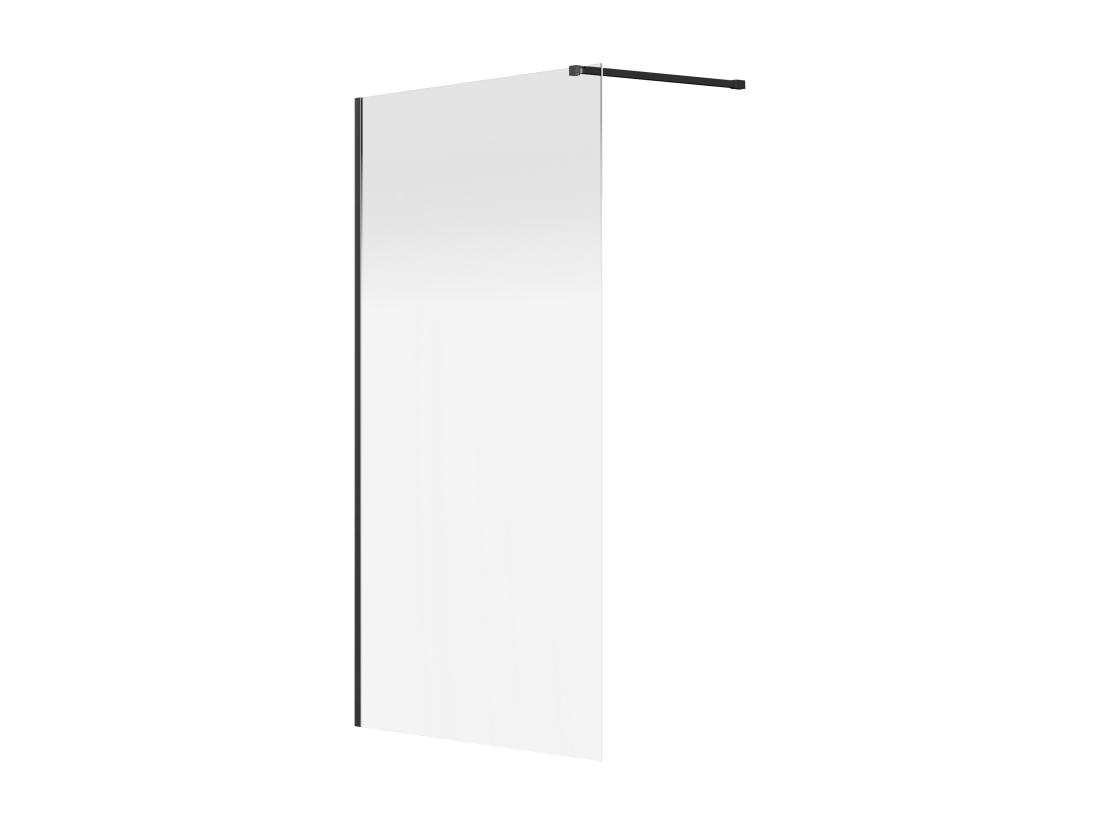 Vente Unique Paroi De Douche à L'italienne Brume - 120 X 200 Cm - Noir Mat - POMARO