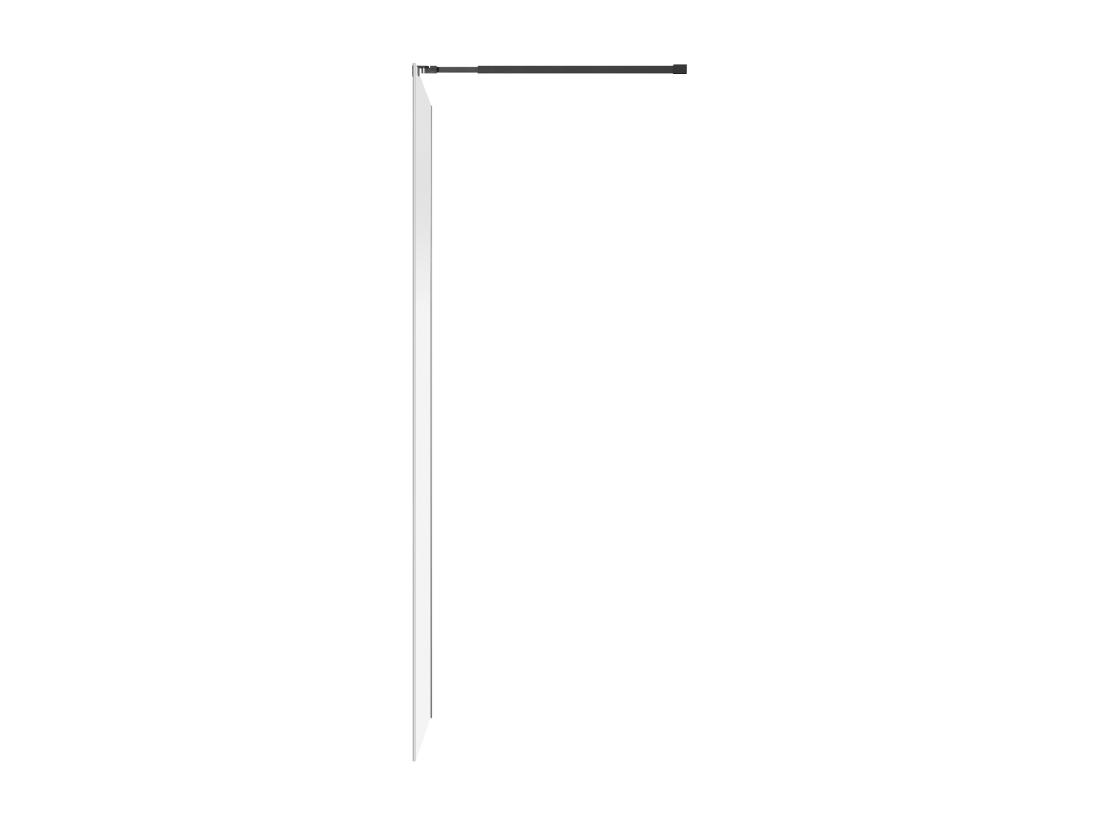 Vente Unique Paroi De Douche à L'italienne Brume - 120 X 200 Cm - Noir Mat - POMARO