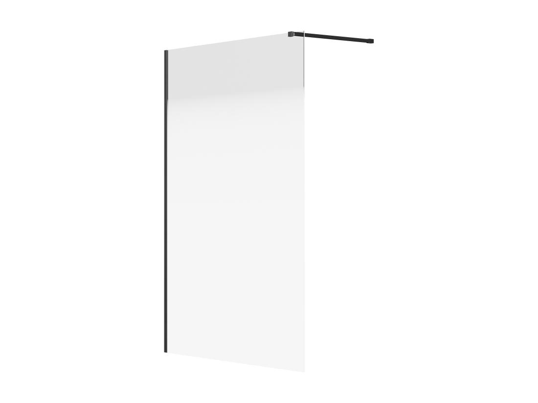 Vente Unique Paroi De Douche à L'italienne Brume - 140 X 200 Cm - Noir Mat - POMARO