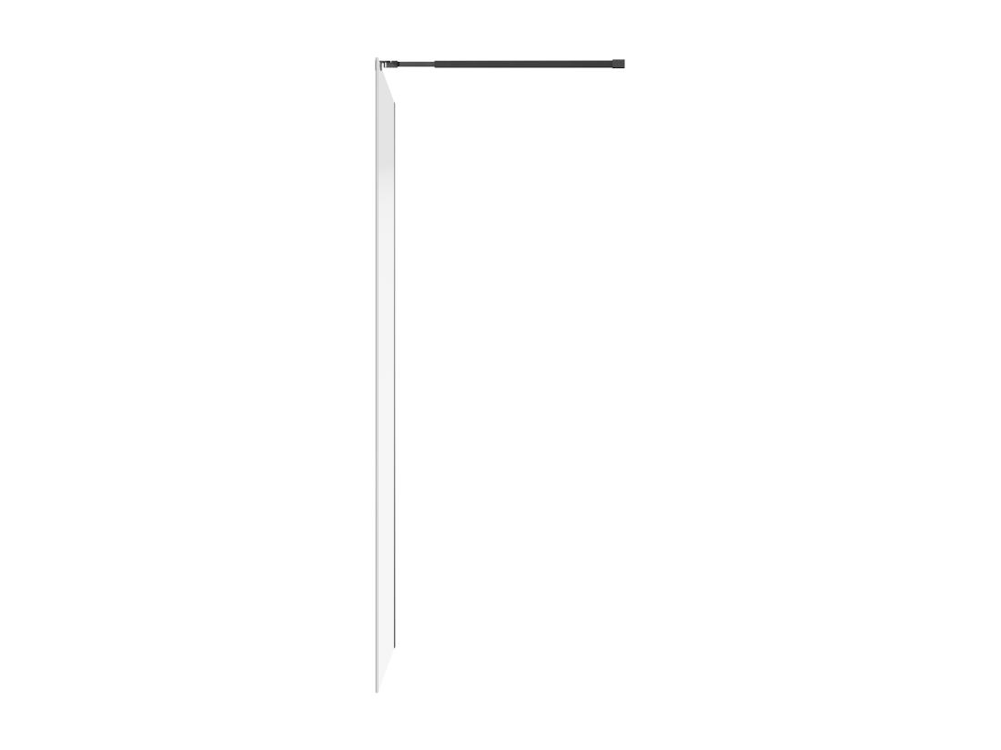 Vente Unique Paroi De Douche à L'italienne Brume - 140 X 200 Cm - Noir Mat - POMARO