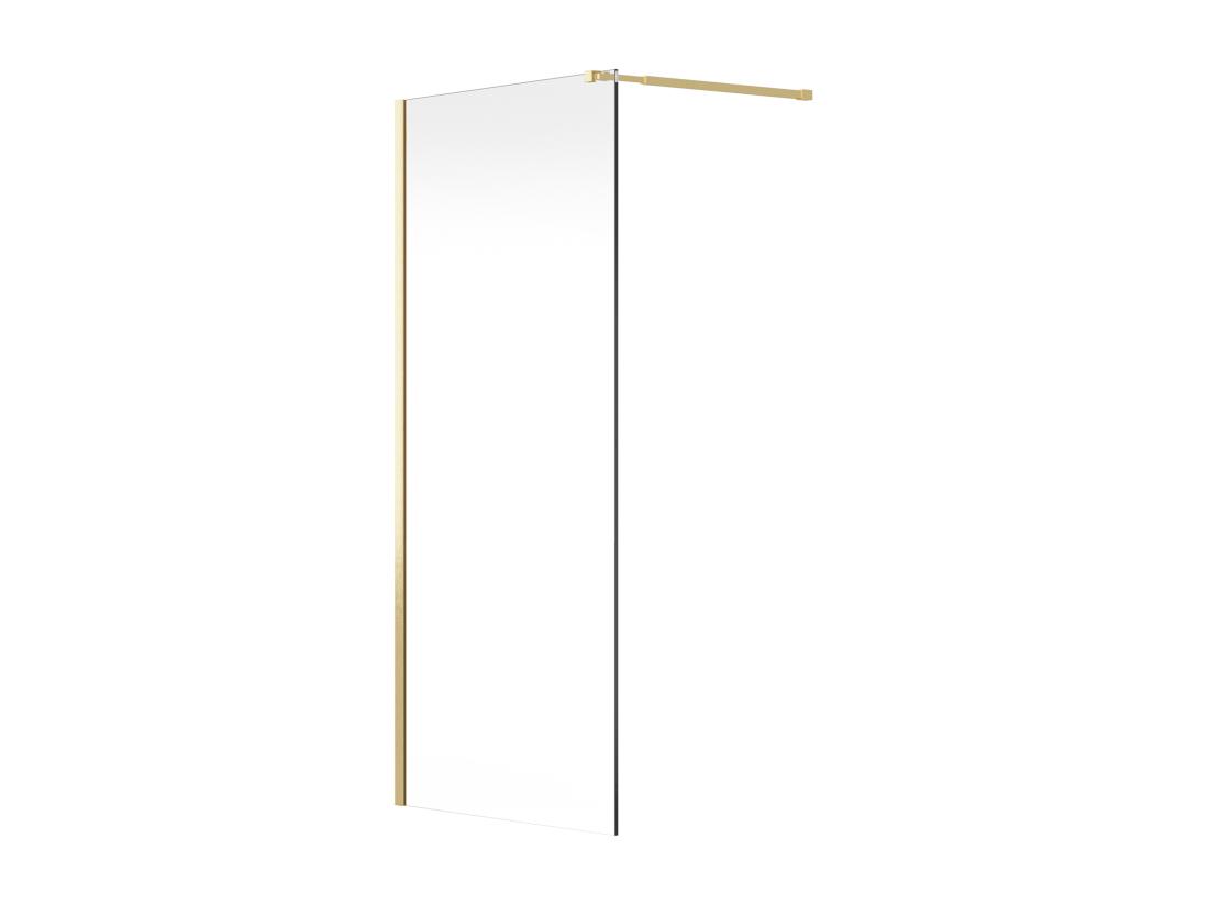 Vente Unique Paroi De Douche à L'italienne - Doré - Verre 6 Mm - 140x200 Cm - DAREN