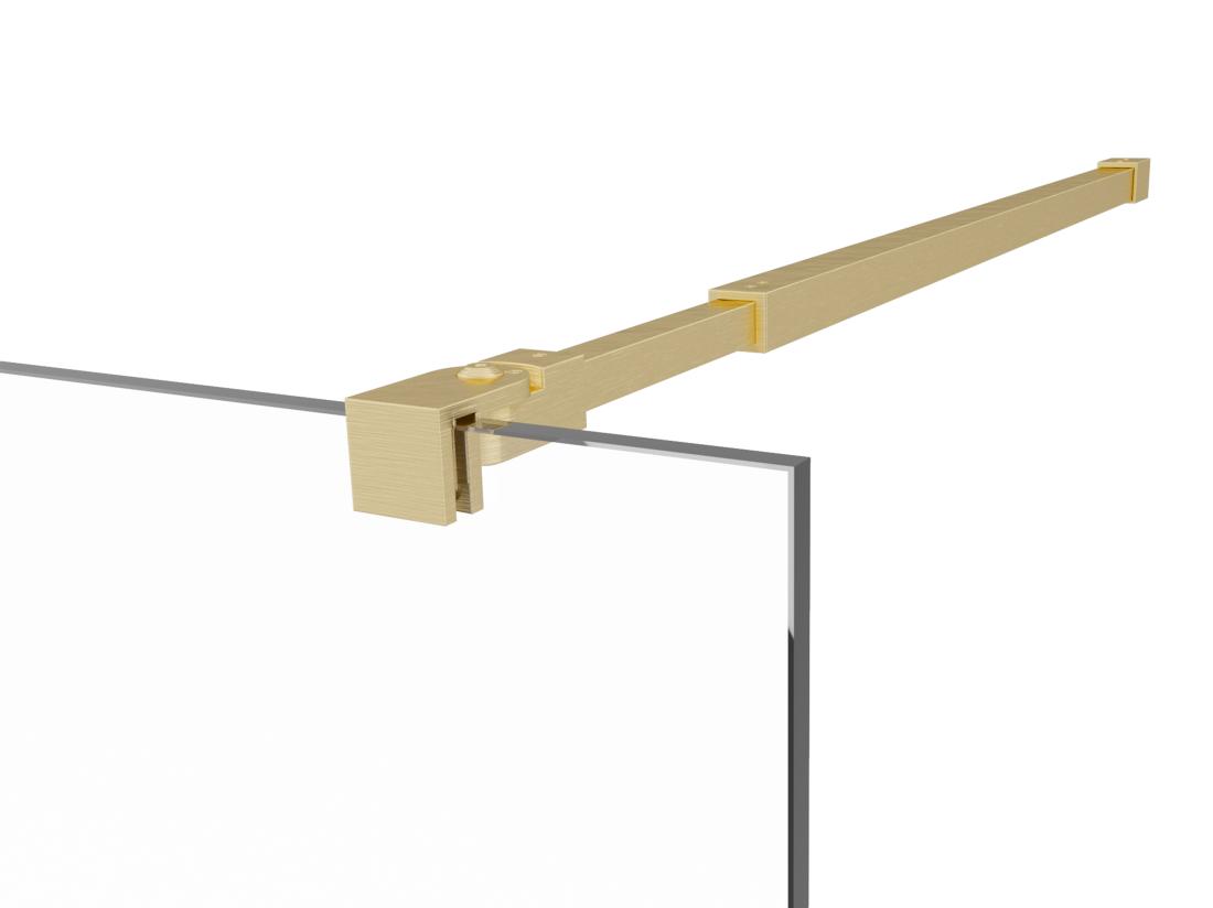 Vente Unique Paroi De Douche à L'italienne - Doré - Verre 6 Mm - 140x200 Cm - DAREN