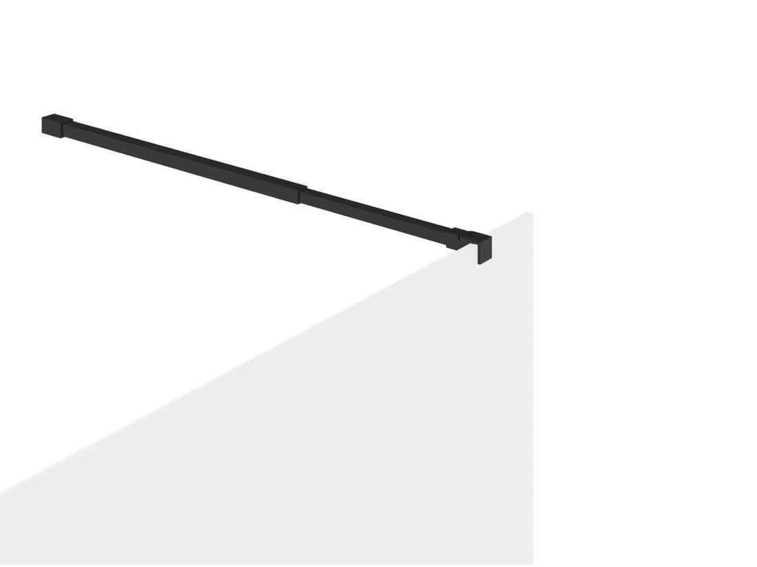 Vente Unique Paroi De Douche à L'italienne - Noir Mat - Verre 6 Mm - 140x200 Cm - DAREN