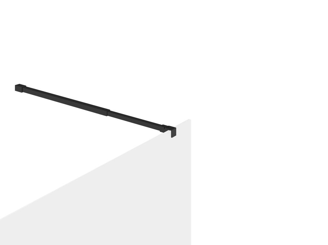 Vente Unique Paroi De Douche à L'italienne - Noir Mat - Verre 6 Mm - 100x200 Cm - DAREN