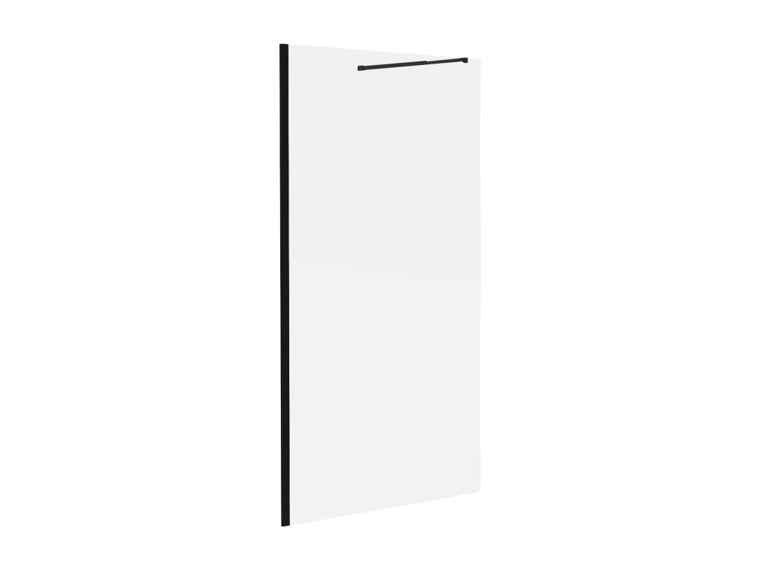Vente Unique Paroi De Douche à L'italienne Noir Mat - Verre Anti-calcaire 8 Mm - 120x200 Cm - DAREN