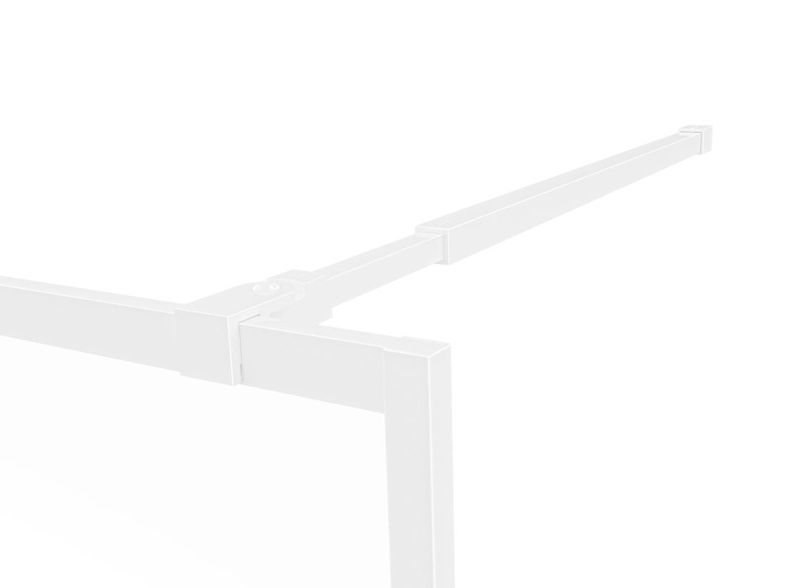 Vente Unique Paroi De Douche à L'italienne Style Atelier - Blanc Mat - 120 X 200 Cm - URBANIK