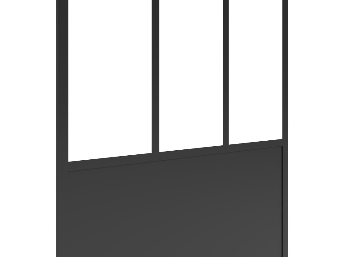 Vente Unique Paroi De Douche à L'italienne Style Atelier - Noir Mat - 140 X 200 Cm - URBANIK