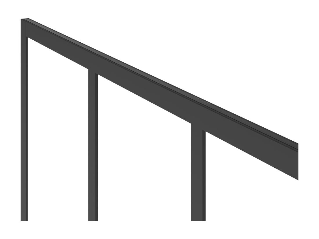 Vente Unique Paroi De Douche à L'italienne Style Atelier - Noir Mat - 100 X 200 Cm - URBANIK