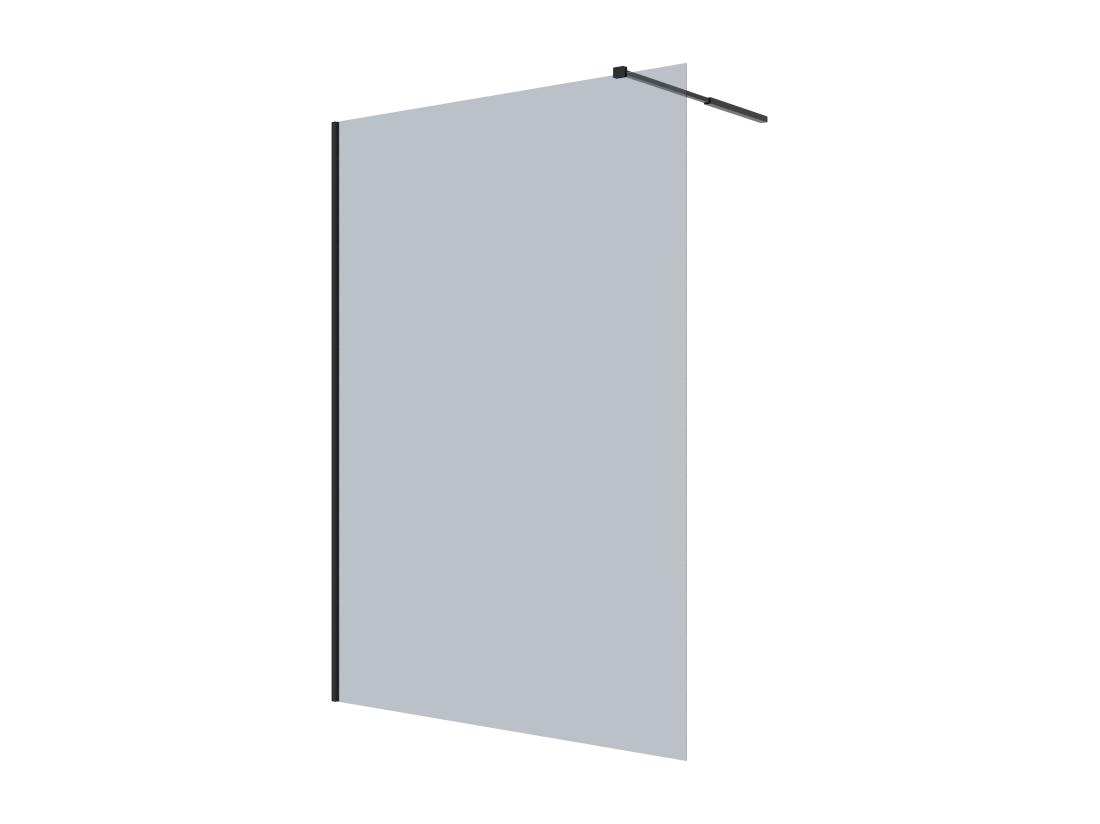 Vente Unique Paroi De Douche à L'italienne - Verre Fumé Gris - 140x200 Cm - MALIKA II