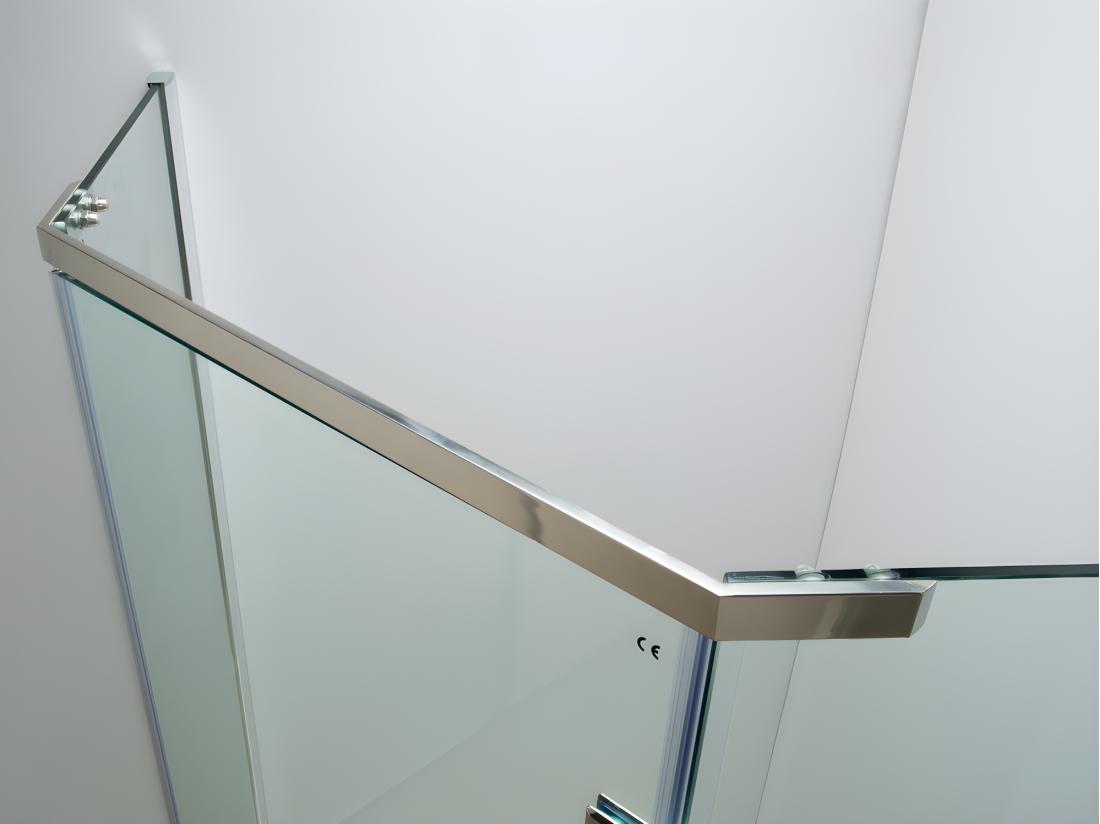 Vente Unique Paroi De Douche D'angle Porte Battante - Receveur Inclus - ARDIA - 90x185 Cm