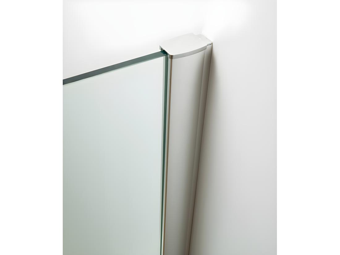 Vente Unique Paroi De Douche D'angle Porte Battante - Receveur Inclus - ARDIA - 90x185 Cm