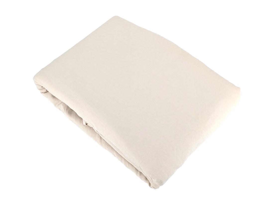 Vente Unique Parure 240x220 Cm MILA Polyester Micro Lavée Marron Sable 3 Pièces