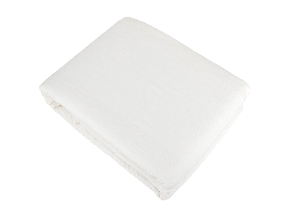 Vente Unique Parure 260x240 Cm MILA Polyester Micro Lavée Blanc 3 Pièces