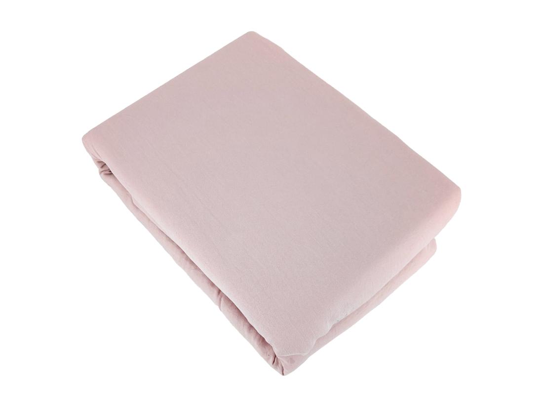 Vente Unique Parure 260x240 Cm MILA Polyester Micro Lavée Rose Poudré 3 Pièces