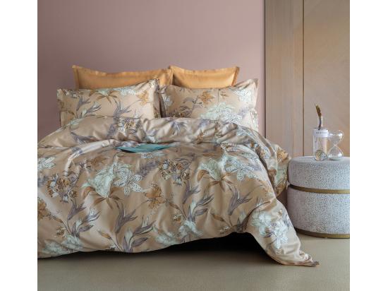 vente unique Parure de lit 2 personnes 240x220 cm satin de coton imprimé