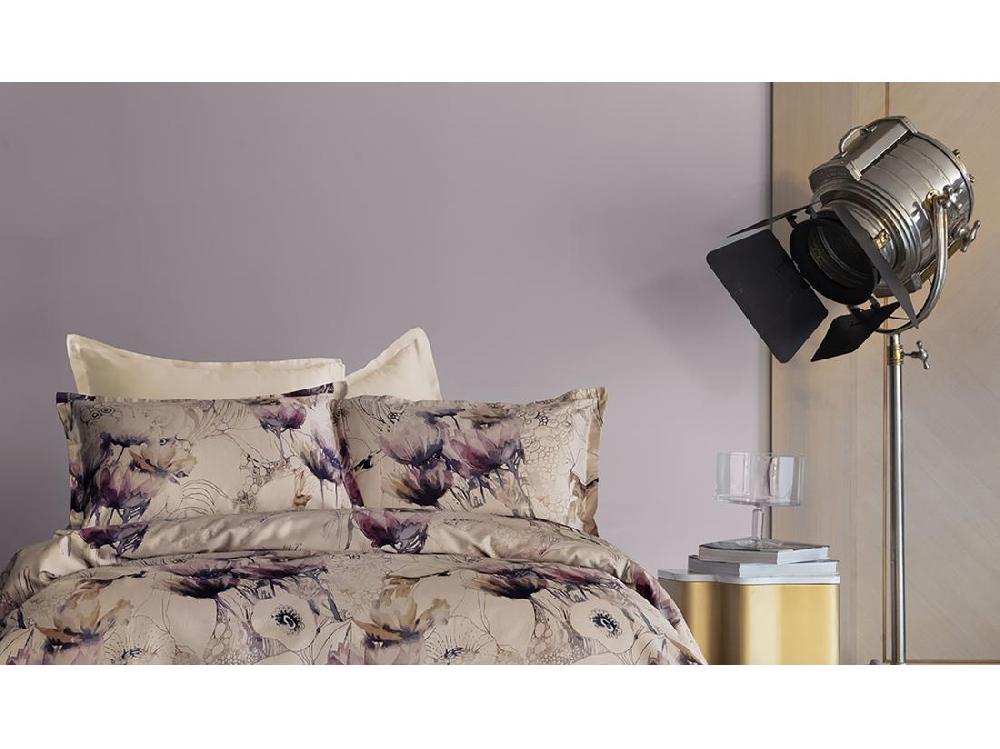 Vente Unique Parure De Lit 2 Personnes 240x220 Cm Satin De Coton Imprimé