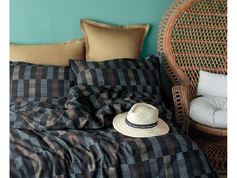 Vente Unique Parure De Lit 2 Personnes 240x220 Cm Satin De Coton Imprimé