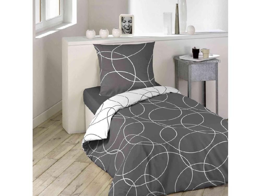 Vente Unique Parure De Lit 2 Pièces "Elton" 140x200cm Gris