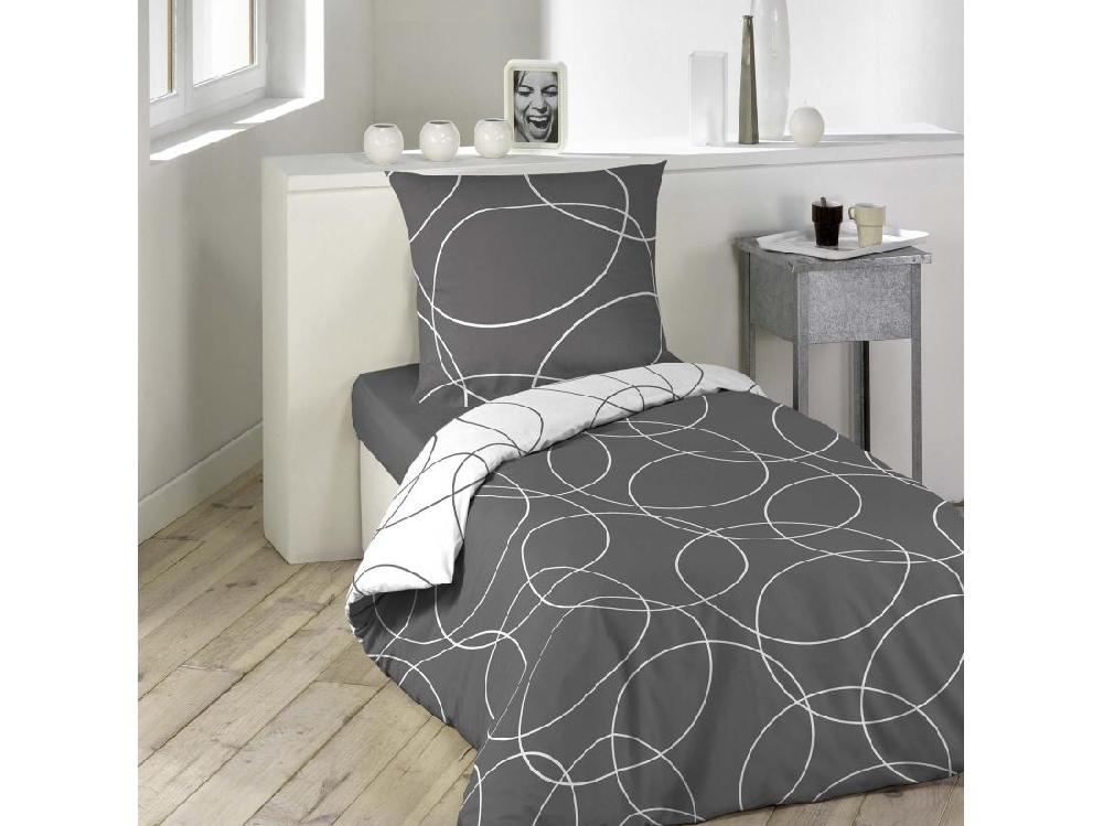 Vente Unique Parure De Lit 2 Pièces "Elton" 140x200cm Gris