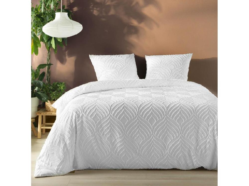 Vente Unique Parure De Lit 3 Pièces "Heltie" 240x220cm Blanc