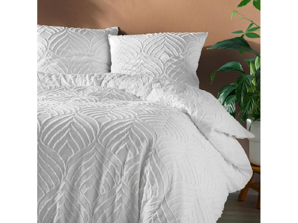 vente unique Parure de Lit 3 Pièces "Heltie" 240x220cm Blanc