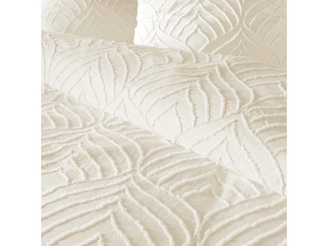 Vente Unique Parure De Lit 3 Pièces "Heltie" 260x240cm Ivoire