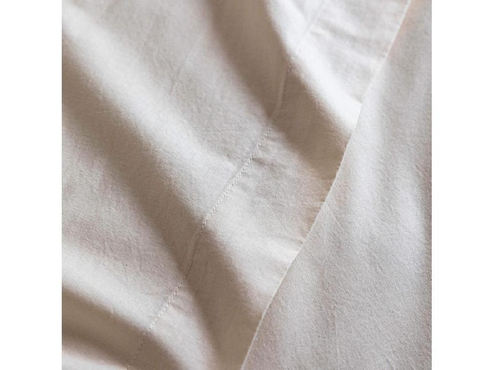 Vente Unique Parure De Lit Coton Lavé - SOMEO Beige 240x220 - CELESTE