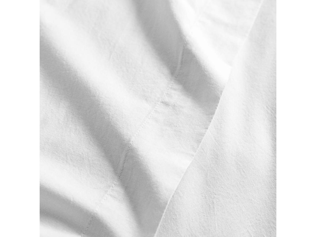 Vente Unique Parure De Lit Coton Lavé - SOMEO Blanc 260x240 - CELESTE