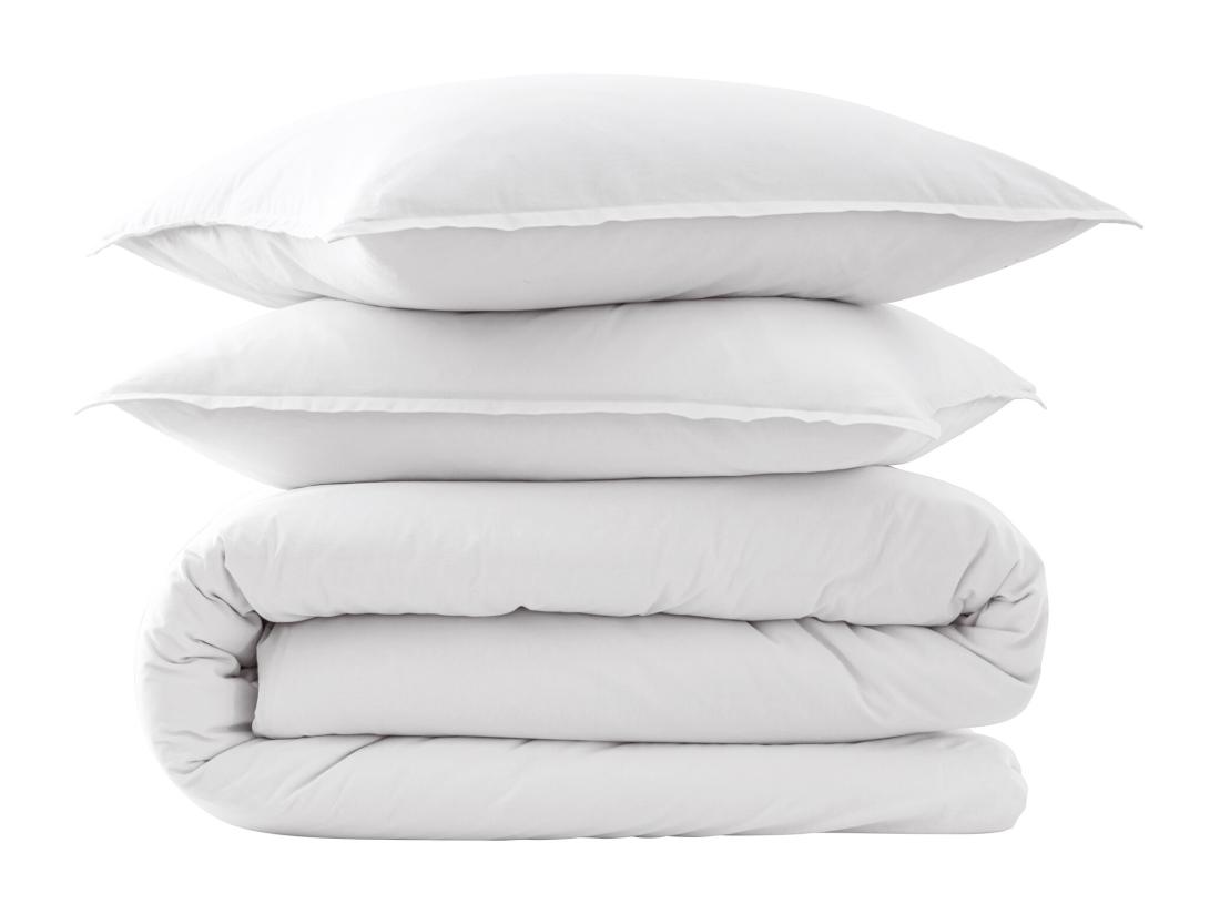 vente unique Parure de lit coton lavé - SOMEO Blanc 260x240 - CELESTE