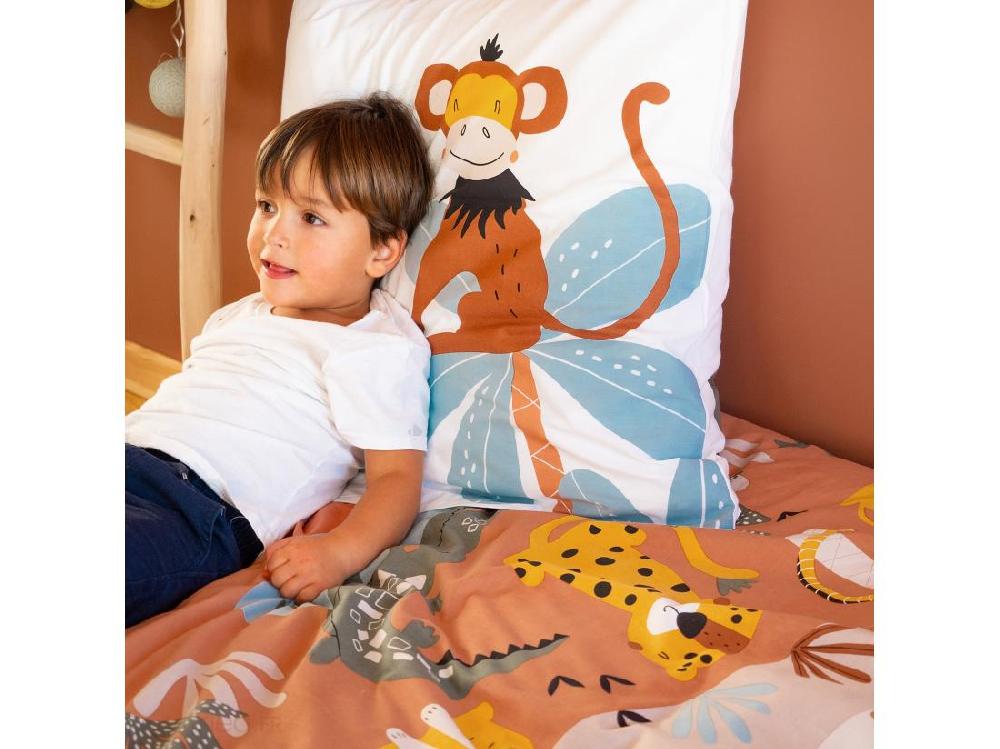 Vente Unique Parure De Lit Enfant 140x200 Cm SAVANE Coton BCI MIG Multicolore 2 Pièces
