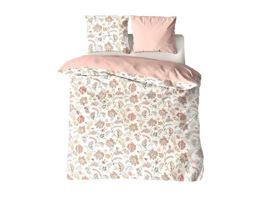 Vente Unique Parure De Lit ISPANA 240x220 Cm 100% Polyester Microfibre Rose 3 Pièces