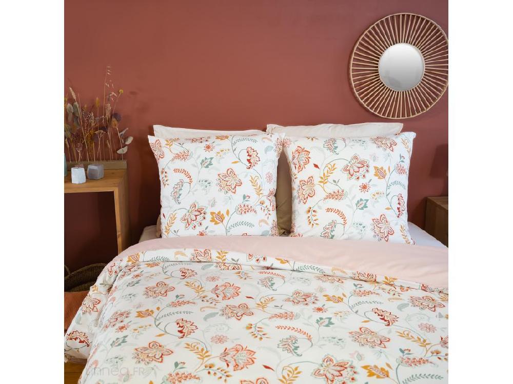 Vente Unique Parure De Lit ISPANA 240x220 Cm 100% Polyester Microfibre Rose 3 Pièces