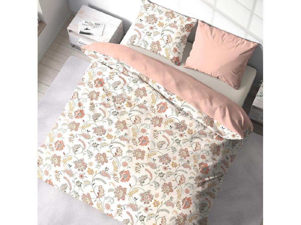 vente unique Parure de lit ISPANA 240x220 cm 100% polyester microfibre rose 3 pièces