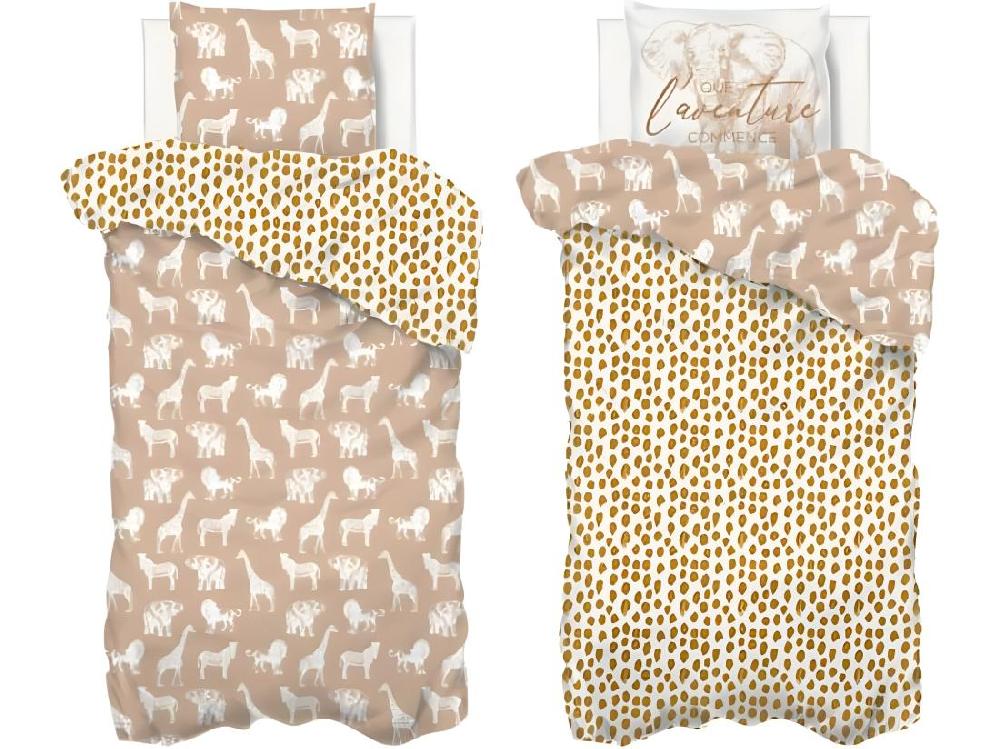 Vente Unique Parure De Lit Savane 140 X 200 Cm Housse De Couette En Coton Avec Sa Taie