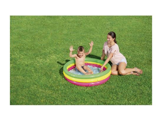 Vente Unique Pataugeoire Ronde - 3 Boudins - D 102 Cm X H 25 Cm - Arc-en-ciel