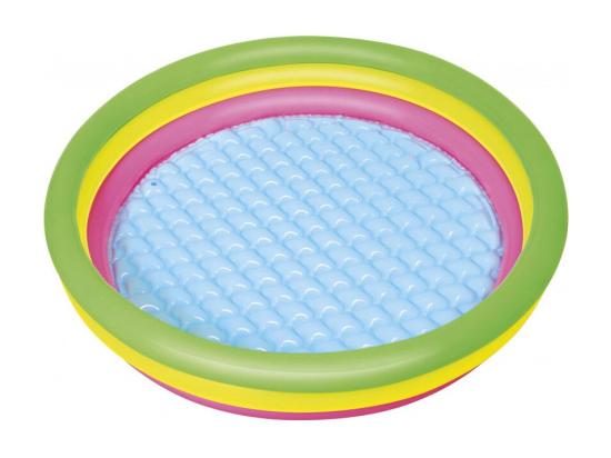 Vente Unique Pataugeoire Ronde - 3 Boudins - D 102 Cm X H 25 Cm - Arc-en-ciel