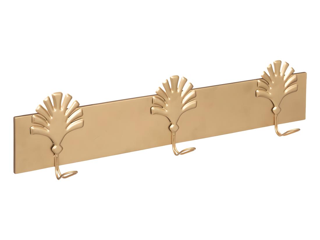 vente unique Patère 3 crochets en Métal Doré L 58 cm