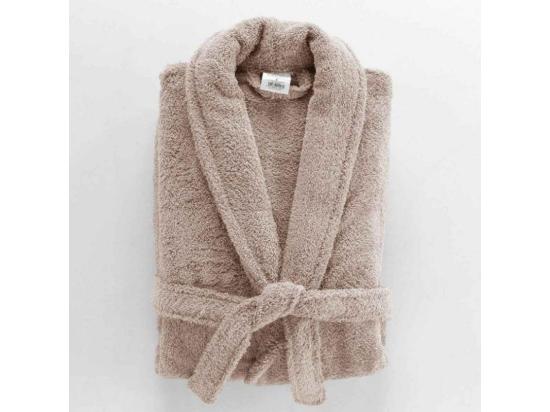 Vente Unique Peignoir Confort En Coton Texture éponge - Taupe - Taille Unique