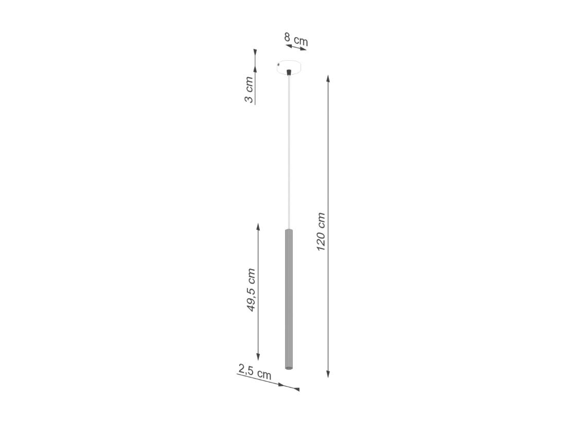 Vente Unique Pendentif Arche Moderne En Acier - 1 Sources Lumineuses - L.8 X H.120 Cm - Noir