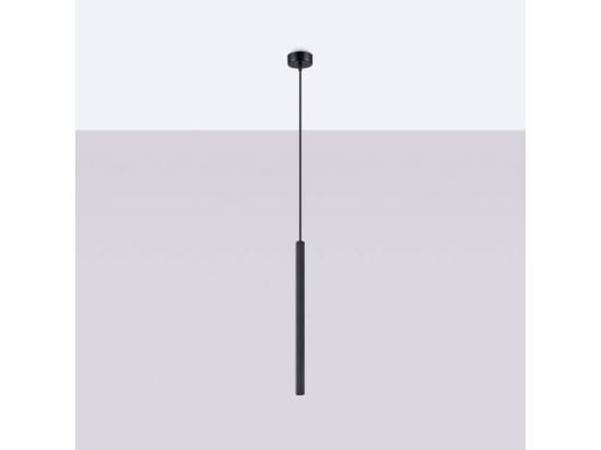 vente unique Pendentif Arche moderne en acier - 1 sources lumineuses - L.8 x H.120 cm - noir