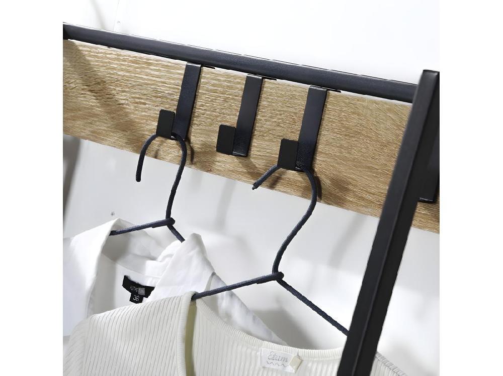 Vente Unique Penderie 5 Étagères Avec Coffre à Chaussures Et Patères - LEXIE