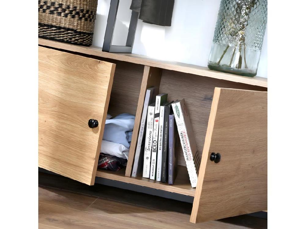 Vente Unique Penderie Avec étagères Et Rangements 2 Portes H167 Cm - LENNY