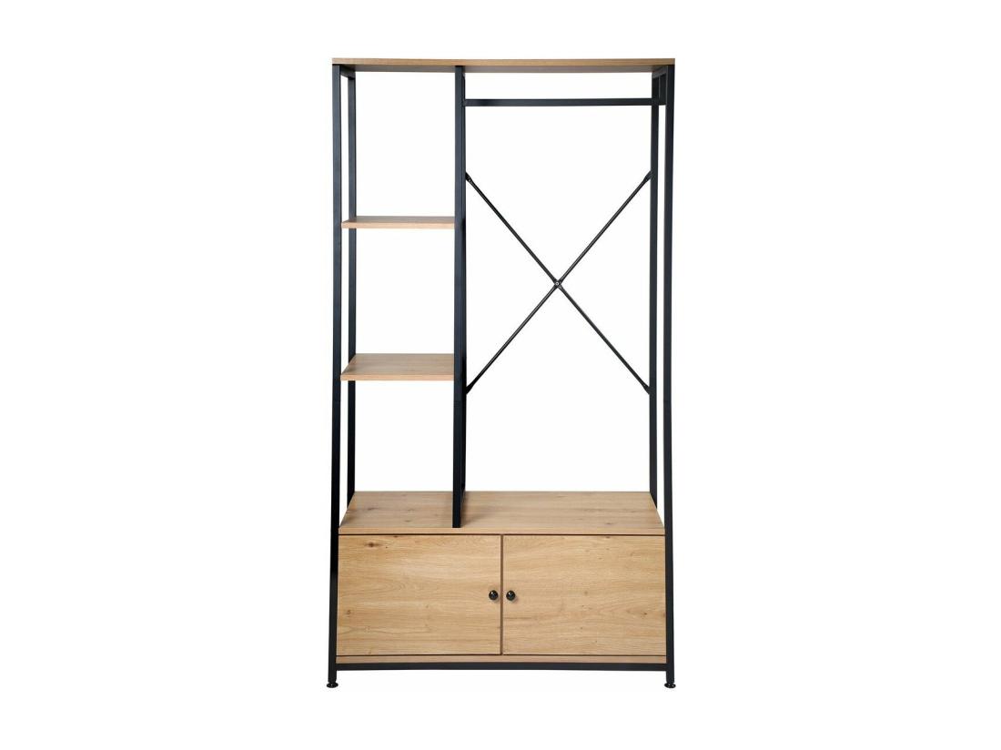 Vente Unique Penderie Avec étagères Et Rangements 2 Portes H167 Cm - LENNY