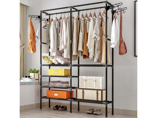 vente unique Penderie - double porte manteaux 173 x 36 x 108 cm