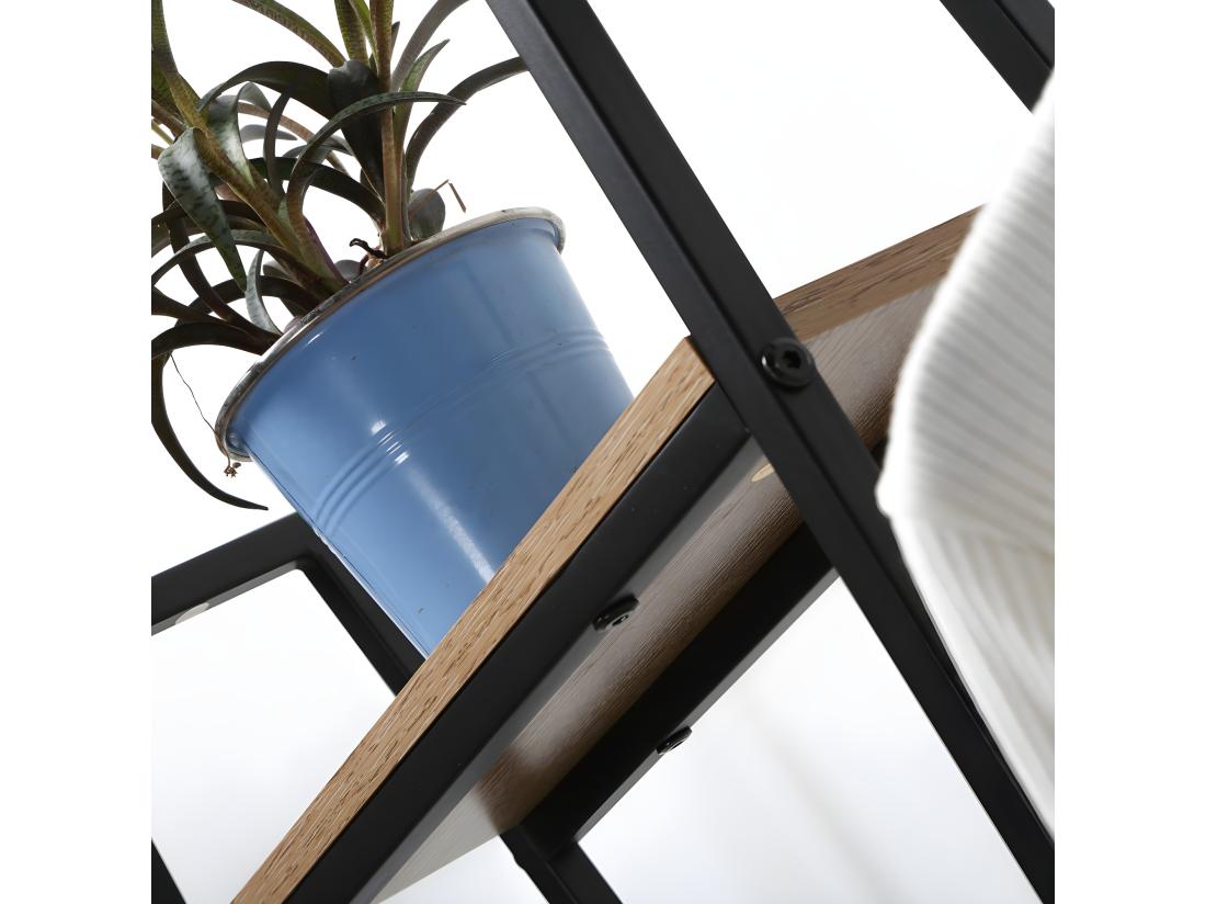 vente unique Penderie Industrielle 1 Tablette Basse avec 4 Étagères - LEXIE